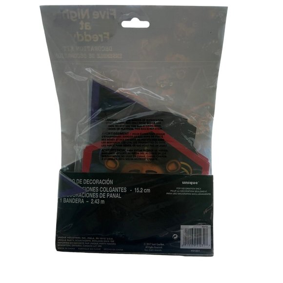 New Five Nights At Freddy's Party Supplies Decoration Kit (7pcs) FNAF Birthday - Picture 2 of 2